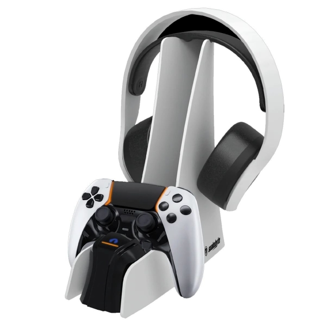 Snakebyte Dual Charge 5 og hodesettstativ (hvit) PS5