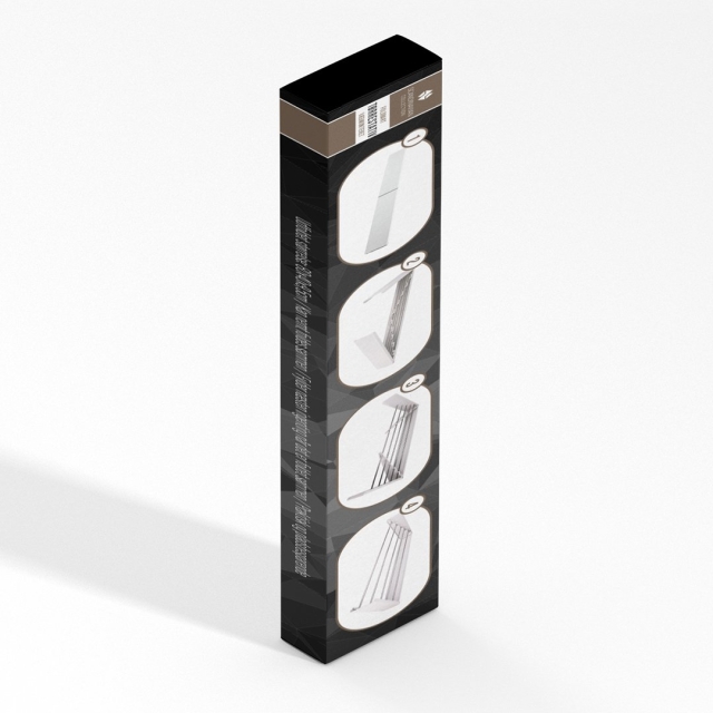 Scandinavian Collection Sammenleggbart veggmontert tørkestativ - 80 x 40 x 9,5 cm