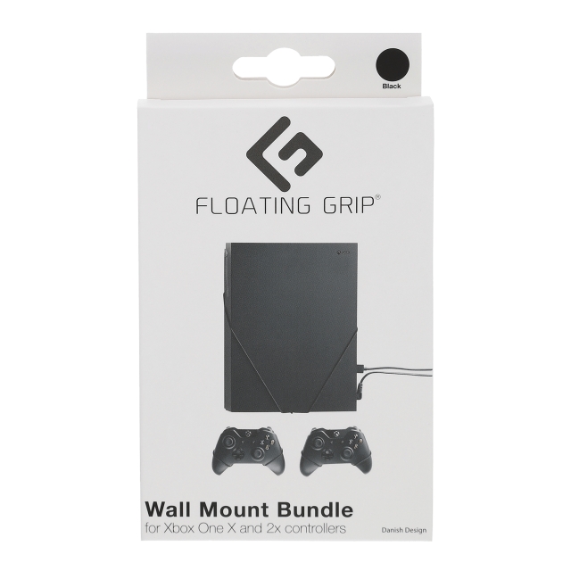 FLOATING GRIP s Xbox One X og Controller Wall Mounts - Bundle (svart)