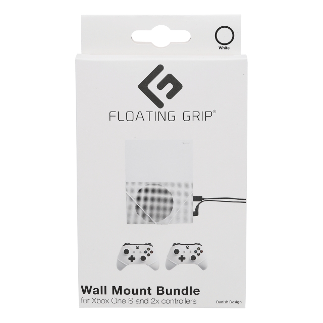 FLOATING GRIP s Xbox One S og Controller Wall Mounts - Bundle (Hvit)