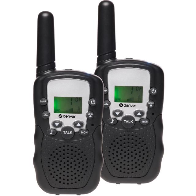 Denver Walkie Talkie med to håndsett og åtte kanaler WTA-449 Black