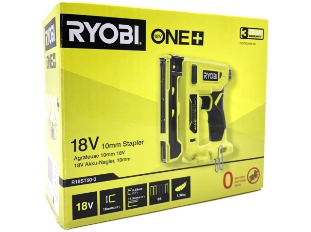 Ryobi One+ R18ST50-0 18V häftpistol utan batteri