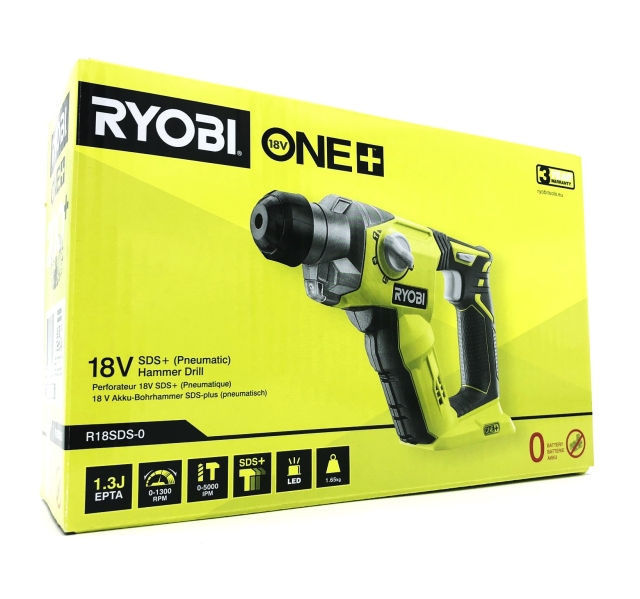 Ryobi One+ R18SDS-0 Borrhammare Inget batteri 18V 1,3Joule