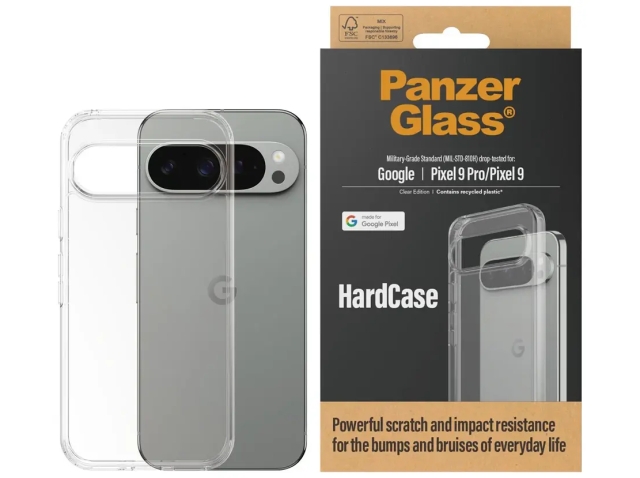 PanzerGlass HardCase Shell Google Pixel 9, 9 Pro, Transparent