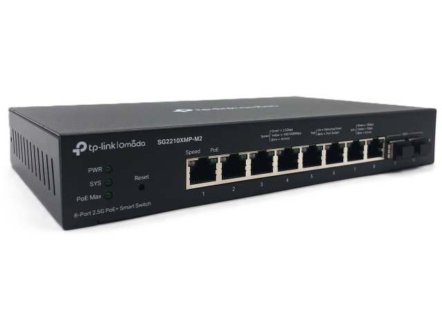 TP-Link Omada SG2210XMP-M2 V1.6 Switch 8-portar 2,5 Gigabit Ethernet PoE+