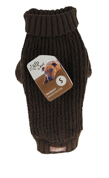 AFP All For Paws - Strikket hundegenser Fishermans Brown L 35.6CM - (632.9136)