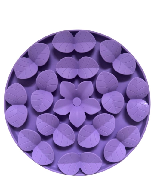 Confetti Dogs Slikkematte med blomster og blader 20 x 20 x 2 cm - (PBL6637S)