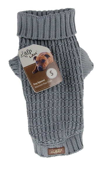AFP All For Paws - Strikket hundegenser Fishermans Grey S 25.4CM - (632.9122)