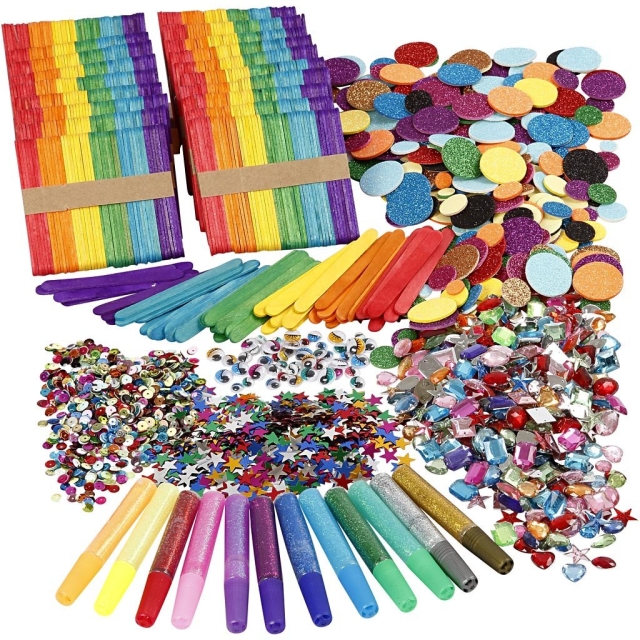 Creative Toys DIY Kit - Glitter & Wood Sticks Mega Set (97435)