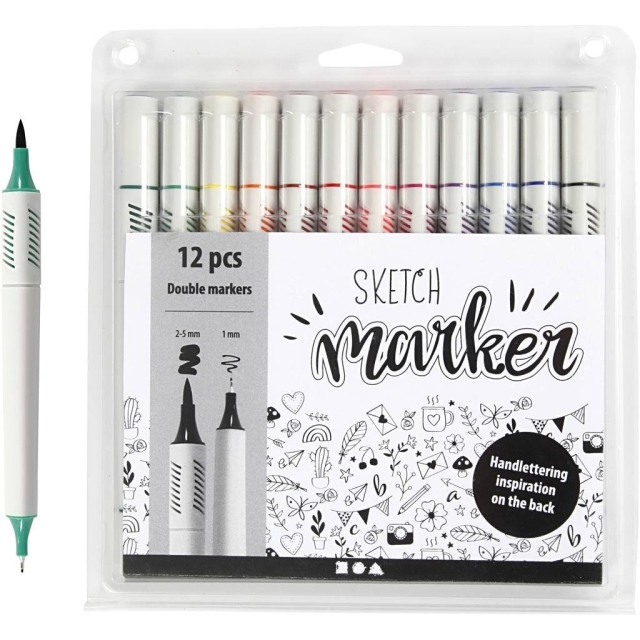 Creative Toys Sketch Marker - Standardfarger 12 stk (37382)