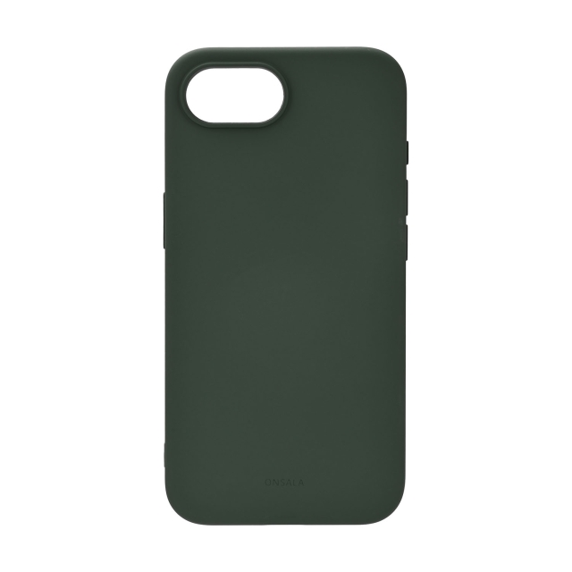 Onsala Mobildeksel iPhone 16E Bakside med Silikonfølelse Resirkulert MagSerie Olive Green