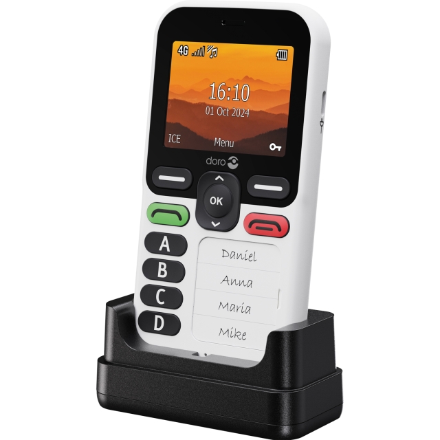 Doro Mobiltelefon 4G Leva X10 Vit/Svart, Fyndvara