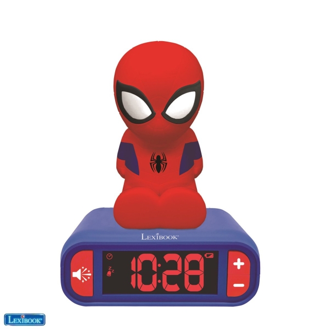 Lexibook Spider-Man - vekkerklokke med nattlys 3D (RL800SP)