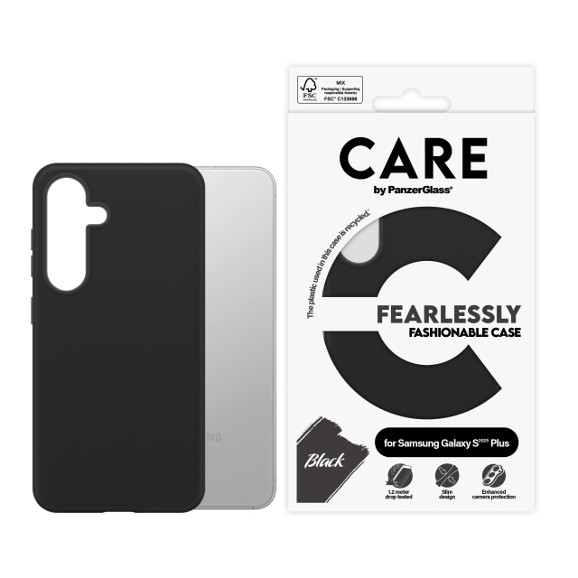 CARE by PanzerGlass - Fasjonabelt etui Svart Samsung Galaxy S25 Plus