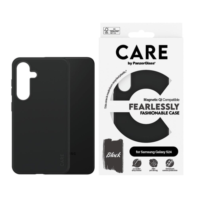 CARE by PanzerGlass - Etui - Svart - Samsung S24