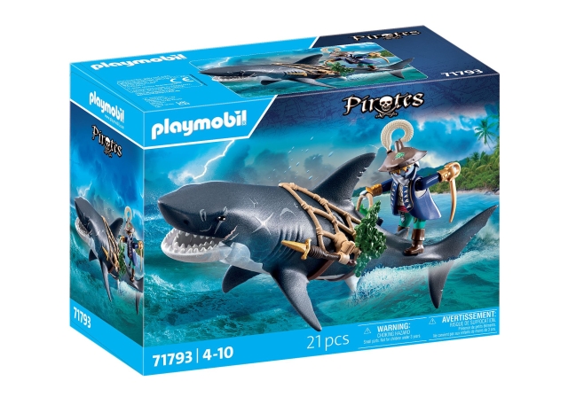 Playmobil Gigantisk hai med pirat (71793)