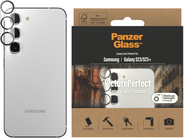 PanzerGlass PicturePerfect deksel til kameralinse, Samsung Galaxy S23 / S23+