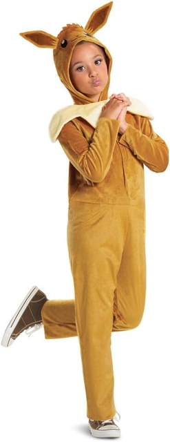 Disguise Pokemon Jumpsuit med hette Classic - Eevee (128 cm)