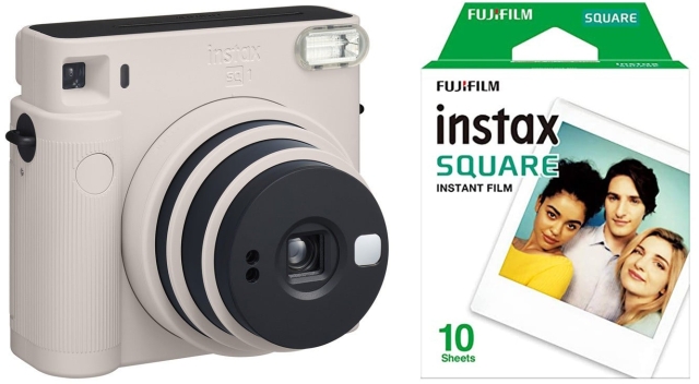 Fuji Instax Instant Camera SQ1 + 10 bilder - Hvit