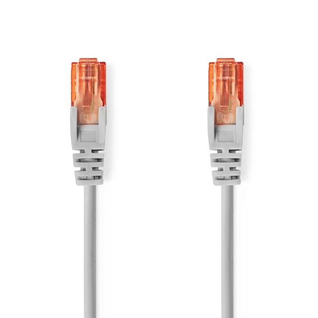 Nedis CAT6 Nettverkskabel | RJ45 Han | RJ45 Han | U/UTP | 3.00 m | Rund | PVC | Grå | Label