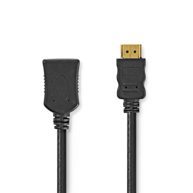 Nedis High Speed ​​HDMI ™ kabel med Ethernet | HDMI ™ -kontakt | HDMI™ Output | 4K@60Hz | ARC | 10.2 Gbps | 1.00 m | Rund | PVC | Sort | Label