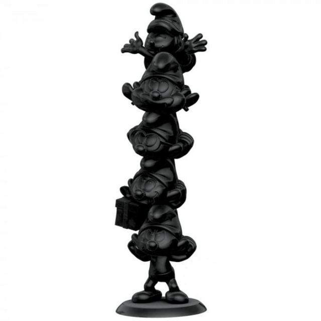 Plastoy Smurfene Resinstatue Smurfs Column Black Edition 50 cm