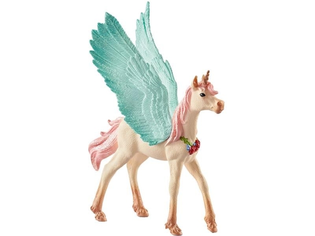 Schleich Bayala - Dekorert enhjørning Pegasus, føll (70575)