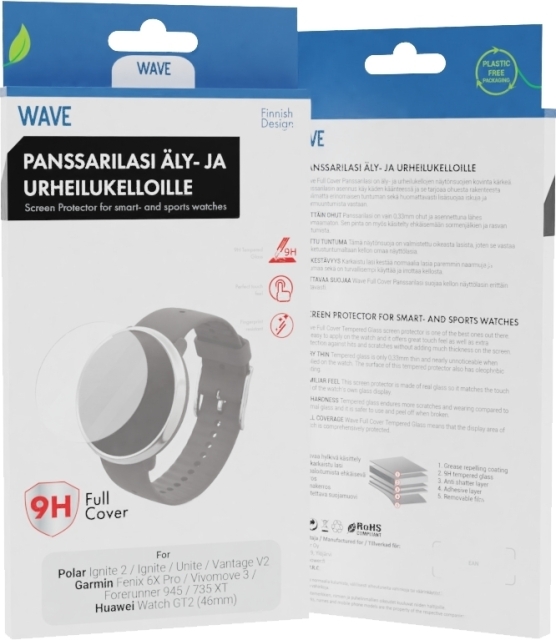 Wave Full Cover pansret glass, 39 mm