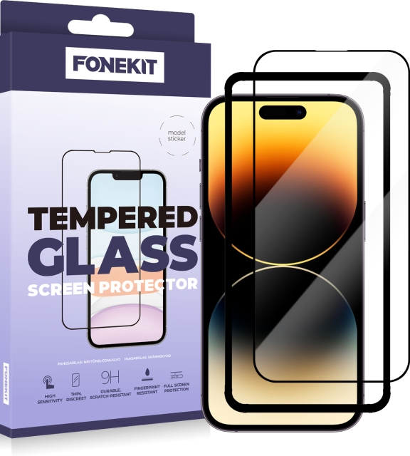 FoneKit Heldeksel, iPhone 14 Pro, svart