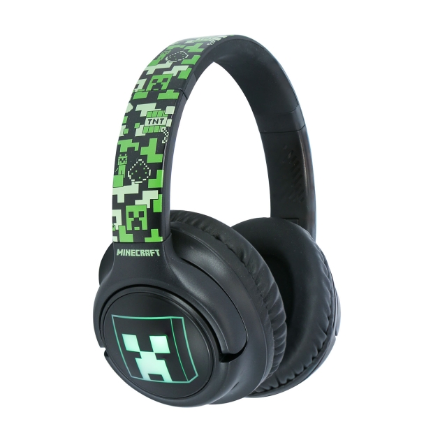 MINECRAFT Hodetelefon Minecraft Led Light Sharing Aux Over-Ear Trådløs