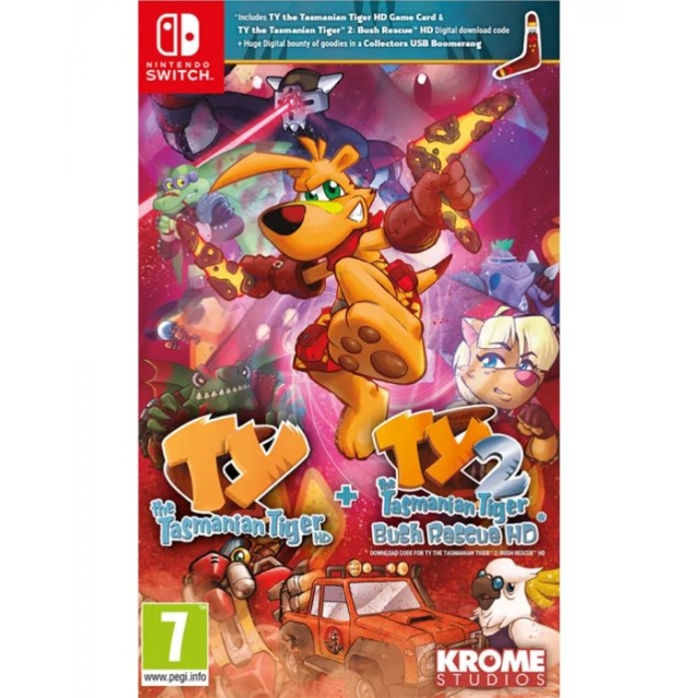 TY The Tasmania Tiger HD + TY The Tasmania Tiger HD 2: Bush Rescue HD Bundle (Switch)