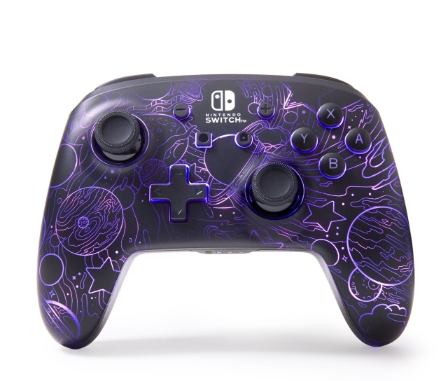 PowerA Forbedret trådløs kontroller med Lumectra - Galactic Vortex (Nintendo Switch)