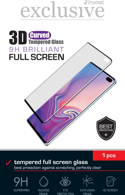Insmat Panserglass for full skjerm, OnePlus 10 Pro, svart