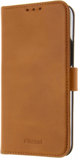 Insmat Exclusive Flip Case lommebokveske, iPhone 14 Plus, brun