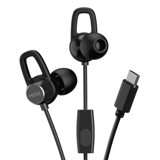 MIXX Hodetelefon Soundport USB-C In-Ear Kablede Svart