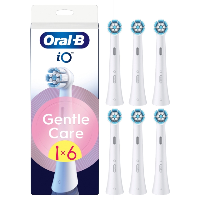 Oral B Oral-B iO Series Gentle Care erstatningsbørstehoder - hvite - 6 stk