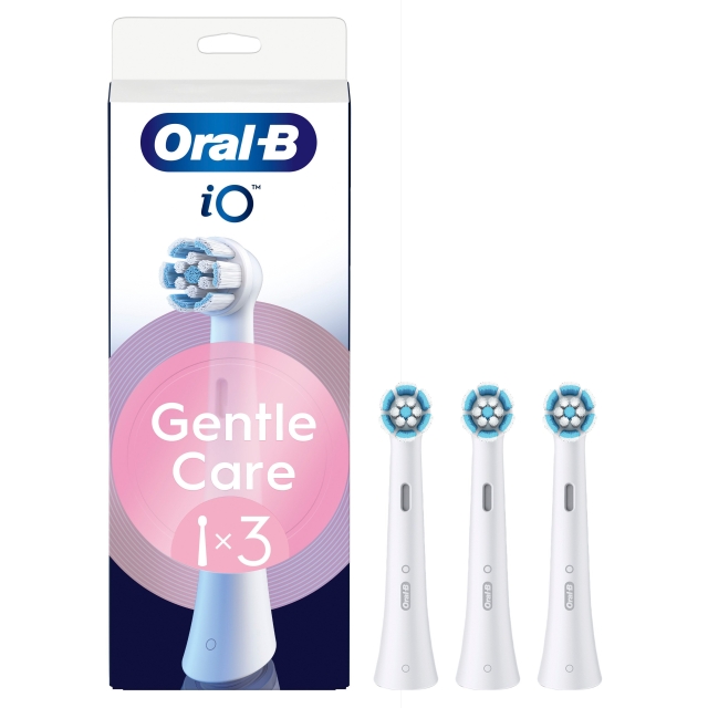 Oral B Oral-B iO Series Gentle Care erstatningsbørstehoder - hvite - 3 stk