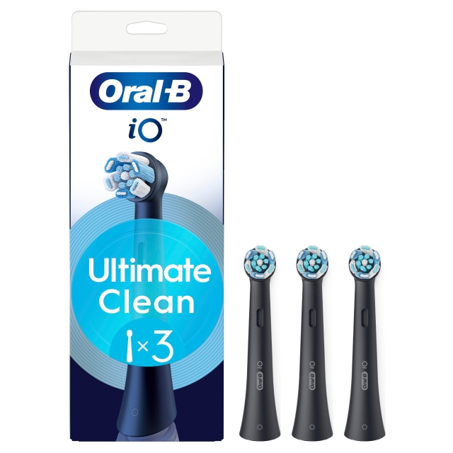 Oral B iO Series Ultimate Clean erstatningsbørstehoder - svart - 3 stk
