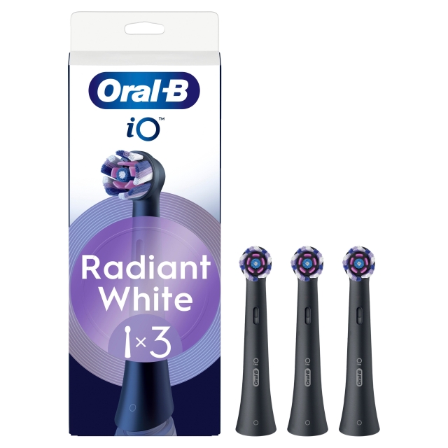 Oral B Oral-B iO Series Radiant White erstatningsbørstehoder - svart - 3 stk