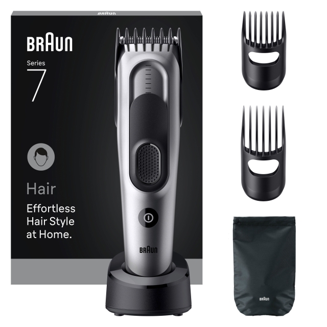 Braun Hårklipper Series 7, +5 stylingverktøy, HC7590 - Grå