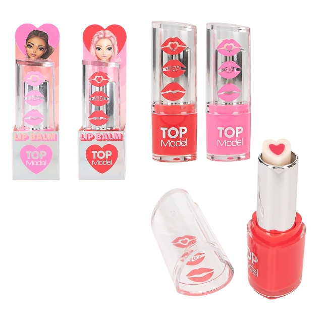 TOPModel Heart in Heart Lipbalm - Rosa, rød - 3,7 gram