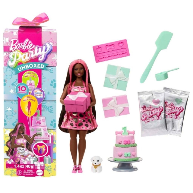 Barbie Party Unboxed Black Doll - (960-2524)