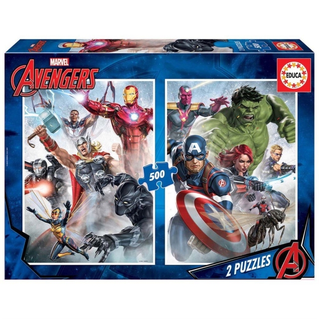 Educa Puslespill - 2x500 brikker - Avengers (80-17994)