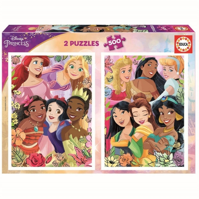 Educa Puslespill - 2x500 Disney Princess (80-19253)