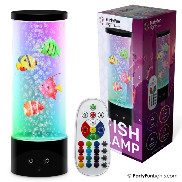 Party Fun Lights Fiskelampe med fjernkontroll - H: 28 cm (605404)