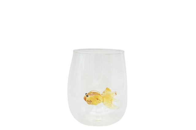 Winkee Drikkeglass - Håndlagde glass Goldfish