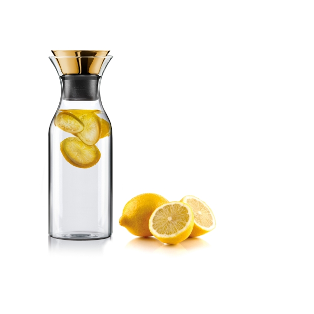 Eva Solo Kjøleskapskaraffel 1,0 l med vippelokk messing (568054)