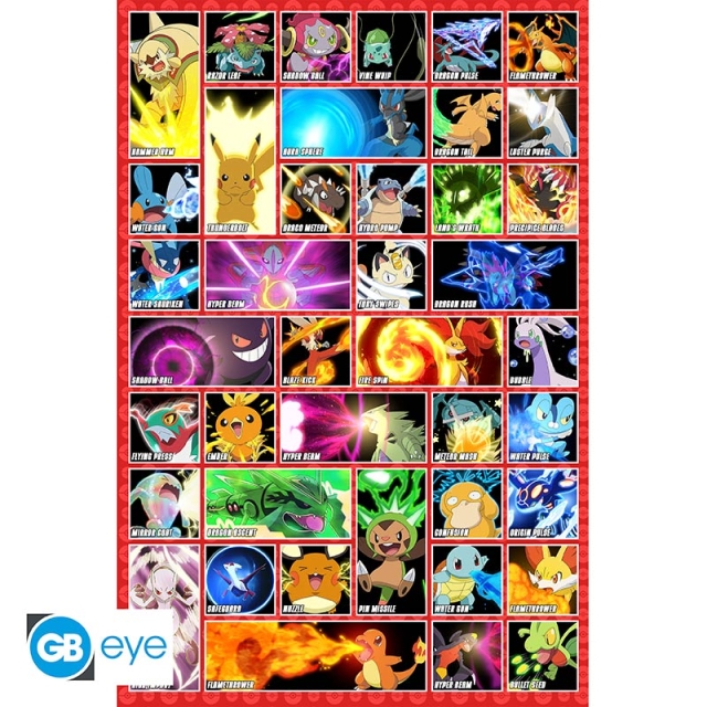Abysse Plakat "Pokémon Moves" - 91,5x61 cm