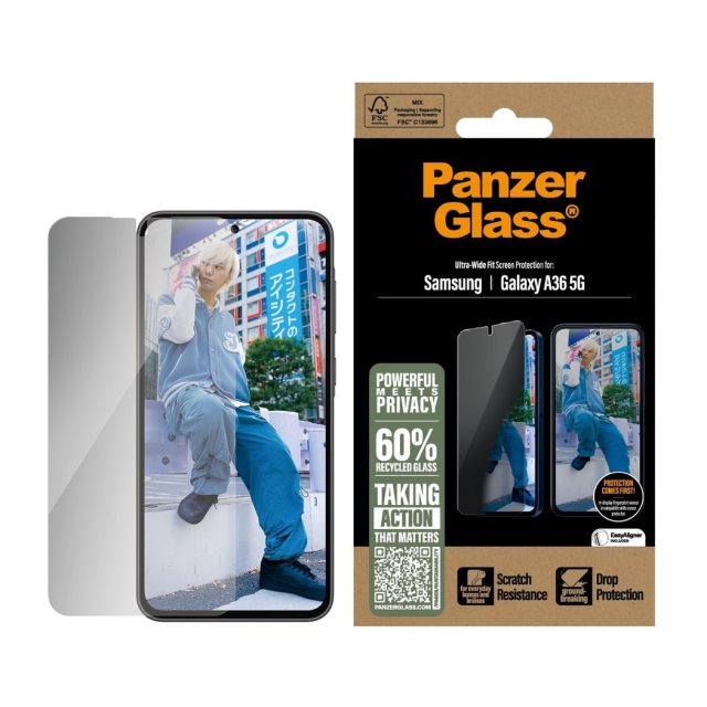 Panzer Glass - Skjermbeskytter for personvern Galaxy new A35 5G Ultra UWF