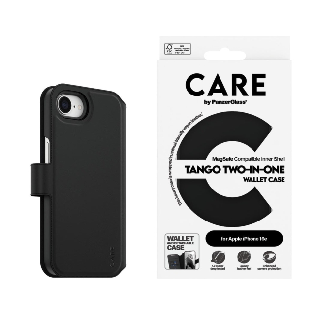 PanzerGlass CARE by PanzerGlass - Etui - To-i-ett lommebok - iPhone 16e